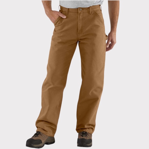 Carhartt - Loose Fit Washed Duck Utility Work Pant - Brown - 44x32 - Picture 2 of 7